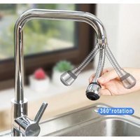 1pc Rotable Foaming Faucet Extender, Stainless Steel Elastic, 360 Degree Rotation For Faucet Extension Home Furnishings image 4