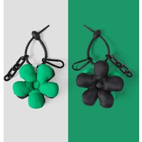Luxury Keychain Black Green Couples Matching Bag Charm Flower Accessories Man Boyfriend Gift Cute Lanyard with Door Credencial