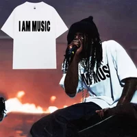 Rapper Playboi Carti Same Style I AM MUSIC Print T-shirt Women Men Kids Fashion Hip Hop Opium T Shirts Oversized T Shirt Tops