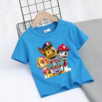 PAW Patrol Children T-Shirts Cartoon Chase Skye Short Sleeves Top Tees Fashion Anime Girls Boys Shirts Kids Summer Clothes Gift