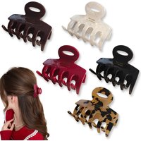 Korean Vintage Square Hollow Shark Clip France Gold Label Metal Hair Claw Women Back Head Bun Ponytail Hair Accessories