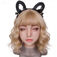 Mask adult full face silicone, fake girl surface, with male to female headgear, all-inclusive cosplay simulation for men