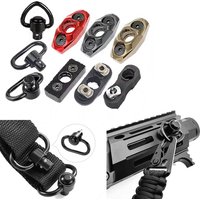 2Pcs Tactical QD Sling Swivel Mount Quick Release 360° Adapter Gun Sling Swivel Buckle Mount Attachment Adapter Rifle Accessory