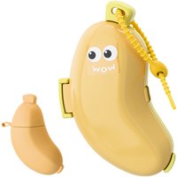 Banana Shape Toothbrush Cover & Toothpaste Travel Case, Silicone Dustproof Holder, Camping, Home
