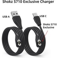Charging Cable for Shokz OpenSwim Pro Bone Conduction Headphone USB/Type-C to Magnetic Charger Cords for Aftershokz S710 Headset