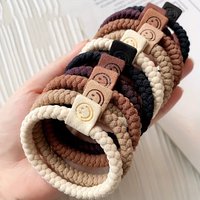 New 5PCs Minimalist Twist Hair Ropes Set Soft High Elastic Hair Rings Casual Versatile Ponytail Hair Scrunchies