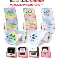 Phomemo Gradient Adhesive Label 50x50mm Suitable for M110 M220 M221 M120 DIY Logo Barcode Label Suitable for E210 P50 DETONG P1