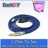 99% Pure Silver OCC Graphene Alloy Sleeved Earphone Cable For Sennheiser HD580 HD600 HD650 HDxxx HD660S HD58x HD6xx LN008607