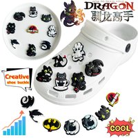 New How to Train Your Dragon Toothless Light Fury Secondary Shoe Buckle Slippers for Boys and Girls DIY Decorative Shoe Flowers
