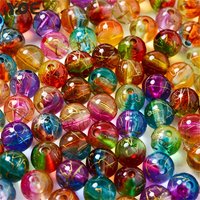 200pcs8mm gold brushed pattern dual color round beads, DIY bracelets, rings, necklaces, phone chains,acrylic beads, spacer beads