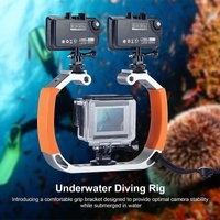 Support de stabilisation à double poignée Selens pour caméra d'action GoPro DJI Insta360, idéal pour la photographie sous-marine et les lampes de plongée
