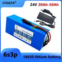 NEW 24V 30Ah 6s3p 18650 lithium battery 24V 30000mAh lithium-ion battery pack+charger