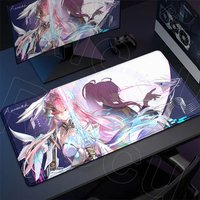 HD Printing XXL Mousepad Game Wuthering Waves Aemeath Mouse Pad Rug Desk Mat Computer Gaming PC Accessories Rubber Keyboard Mats