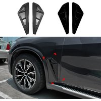 Car Side Air Fender Intake Vent Spoiler Cover For BMW X5 G05 M-Sport 2019 2020 2021 2022 Glossy Black ABS Shark Gilles Trim