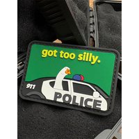 A Goose Pattern 3D Pvc Material Sticker Morale Badge Badge Patch Patch Patch, Luminous Effect for Armbands, Backpacks, and Tactical Gear.