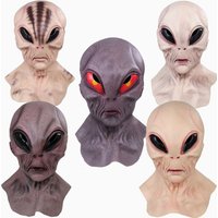Halloween Alien Maske Cosplay Horror UFO Schädel Latex Masken Helm Karneval Dress Up Party Kostüm Requisiten