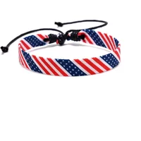 American National Flag Bracelet For Women Men US The Stars And Stripes Adjustable Chain Bangle Couple Fashion USA Jewelry
