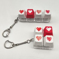1pc Keychain For Girls Decompression Toy Finger Keyboard Toy Key Chain For Women Party Gift Mechanical Keyboard Shaft Tester