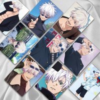 New 55pcs Jujutsu Kaisen Japanese Anime Laser Small Cards Games Postcards Message Photo Gift Fan Game Gojo Cards Collection