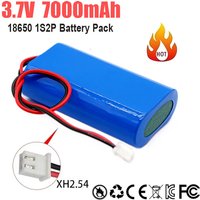 1S2P 18650 3.7V 7000mA Li-ion Rechargeable Battery Pack with 2P Plug Built-in BMS for RC Helicopter Power Tool Backup Battery
