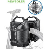 AliExpress NEWBOLER Gravel Bike Aluminum Alloy Bicycle Luggage Carrier Big 10L Capacity Waterproof Travel Bike Bag Bicycle Rear Seat Bag Bikepacking