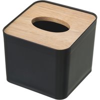 Plastic Tissue Box Wooden Lid Square Napkin Holder Container Wet Tissue Paper Dispenser Case Modern Home Car Tissue Organizer
