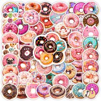 Cute Donut Dessert Stickers DIY Kids Toy Gift Decal for Phones Laptops Cars Scrapbooking Luggage Decorative Graffiti Waterproof