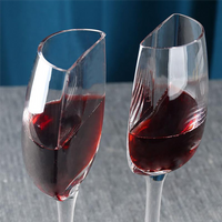 FYBL-Unique Half Wine Glass Shape, Portable Crystal Tall Cups For Multifunctional Use