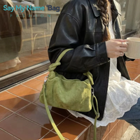 New Retro Suede Simple Crossbody Bag Women Fashion Handle Bag Casual Comfortable and Versatile Texture Shoulder Commuting Bag