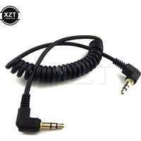 1pcs 3.5mm Double bend 90 degree Male Audio Line Spring Audio Cable Stereo for Mp3 Mobile Phone to Car Aux Speaker Audio Wire
