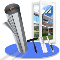 Vinyl Glass Window Film One Way Window Privacy Mirror Foil Anti Look Vinyl Mirror For Window Non-Adhesive Anti Uv Tint Foil image 3