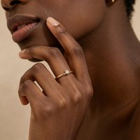 Minimalist Mini Circle CZ Zircon Wedding Ring for Women Gold Plated Rhinestone Finger Rings French Designer Aesthetic Jewelry