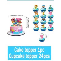 Cute Blue Hat Little Boy Birthday Tableware Cartoon&POCOYOES Backdrop Paper Plates Cups Napkins Balloon Kids Baby Party Supplies