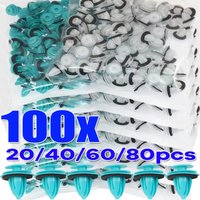 Auto Fastener Rivet Bumper Clip Retainer Car Interior Retaining Accessories Green Auto Door Panel Clip with Seal Ring 100/20pcs
