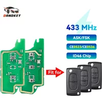 Dandkey For Peugeot 207 208 307 308 408 For Citroen C2 C3 C4 C5 ASK FSK 2 3 Button ID46 Chip Remote Key Electronic Circuit Board