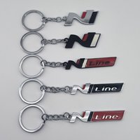 Women Man Metal N Logo Keyring Car keychain for Huyndai Kona Elantra i20 i30 i10 Sonata Tucson N Line Performance Accessories