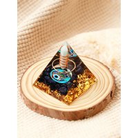 AliExpress NONE 1pc Pyramid Crystals, Pyramid Ornament Statue Gravel Resin, Home Desktop Handmade Ornaments, Crystal Organite Pyramid