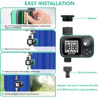 Automatic Ball Valve Water Timer for Garden Hose with Manual Mode Low Water Pressure Rain Barrel Compatible Sprinkler Timer