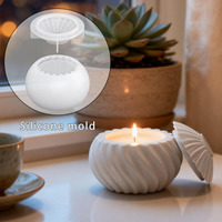 DIY Spiral Pearlescent Candle Cup Mold - for Resin, Plaster & Aromatherapy Candles