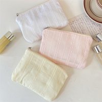 Neue Streifen Mini Make-Up Lippenstift Lagerung Beutel Geldbörse Nette Frauen Kosmetische Veranstalter Tasche Sanitär Servietten Lagerung Tasche