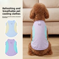 Summer sunscreen clothes Thin contrasting color splicing pet vest Ice cooling breathable pet clothes Dog cool clothes