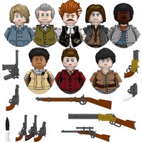 Western Game RED Dead Redemption Building Blocks Accessory Assembly Brick Collectible Toy Gift for Hobbyists Christmas Children