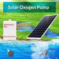 Solar-powered oxygen pump for outdoor fish ponds, rechargeable, increasing oxygen in small fish tanks
