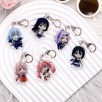 6Pcs Anime That Time I Got Reincarnated as a Slime Acrylic Car Keychain Bag Charms Accessories Backpack Key Holder Keyring Gifts
