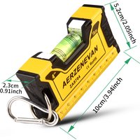 Mini Magnetic Level Gauge - High Precision Portable Horizontal & Vertical Metric Ruler Protractor for Home Use