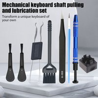 7PC Mechanical Keyboard Keycap Switch Tool Kits Metal Puller Remover Switch Stem Holder Lube Brush Lubrication Pen Switch Opener image 4