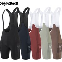 YKYW 2025 Men Summer Cycling Bib Shorts With 2 Pockts Pro Team Bicycle Bibs Short Pants Road Bike Shorts 7 Hours Pading 5 Color