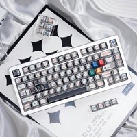 Manga PBT Keycaps Set, 137 Keys Cherry Profile Pixel Game Theme Key Cap,Custom Dye Sub Keyboard Caps For Mechanical Keyboards