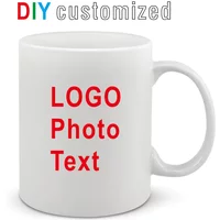 12oz Ceramic Mug Print Picture Photo LOGO Text DIY Customized 350ML Personalized Coffee Milk Cup Creative Present Cute Gift