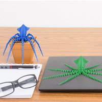 3d Printing Cuttlefish Model Creative Free Movement Joints Toy Fish Tank Aquascape Squid Decorative Ornaments Kids Gifts